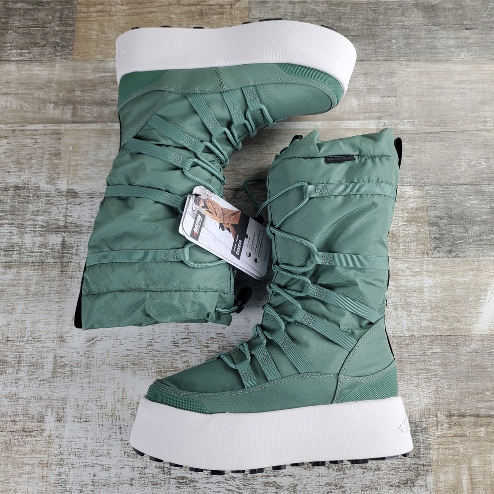Baffin Geneva Womens Winter Platform Boots Sz 7 Sea Green Waterproof Insulated - Picture 3 of 9